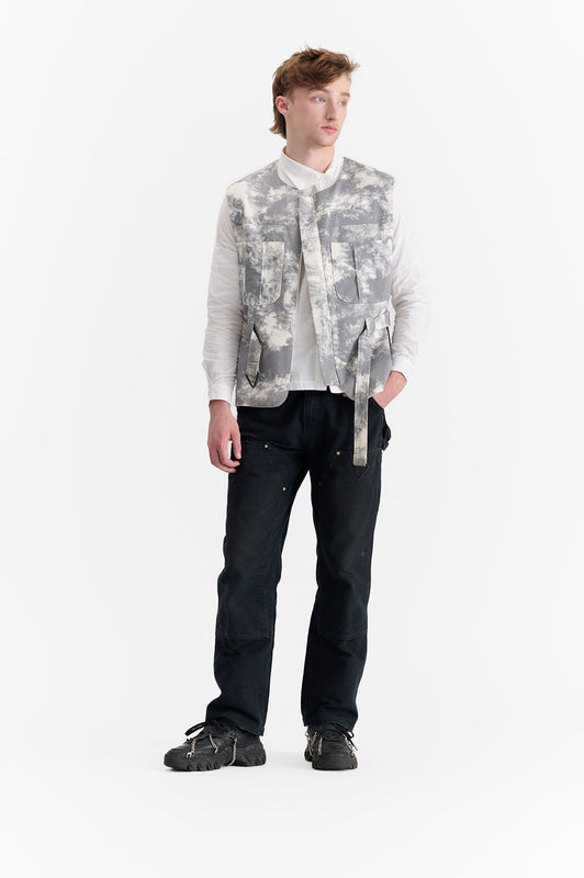 Stone Print Safari Vest