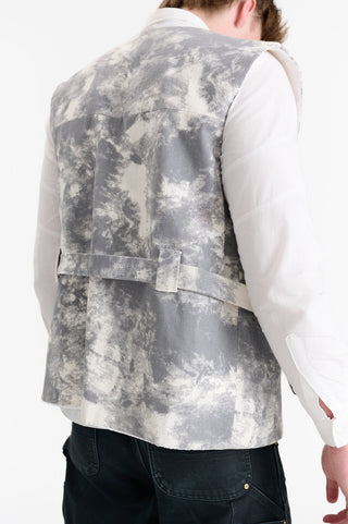 Stone Print Safari Vest