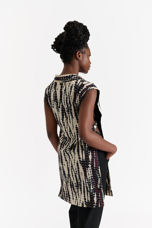 Jungle Print Crossover Vest