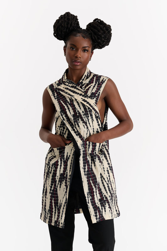 Jungle Print Crossover Vest