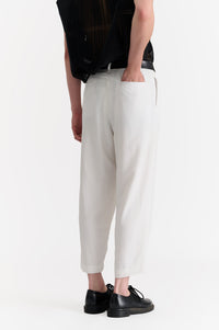 Cropped Pleated Trousers