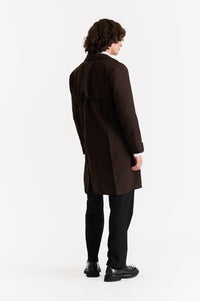 Multiple Button Placket Trench Coat