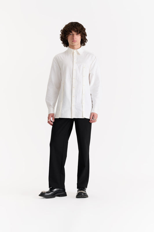Multiple Button Placket Dress Shirt