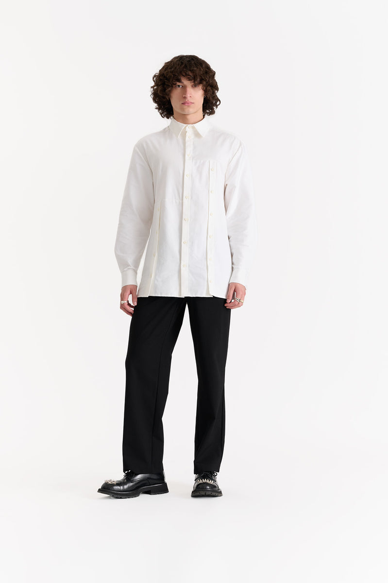 Multiple Button Placket Dress Shirt