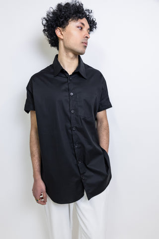 Oversized Black Dress Shirt