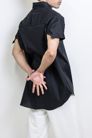 Oversized Black Dress Shirt