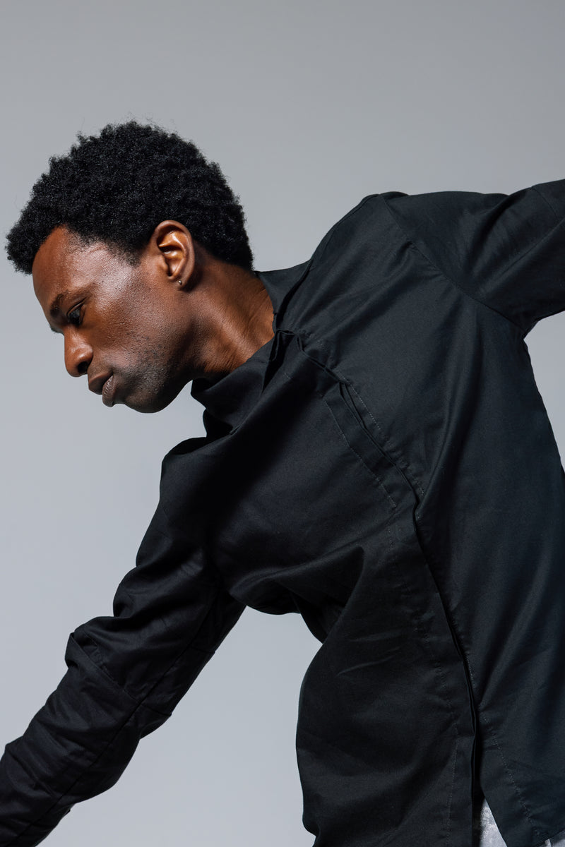 Asymmetrical Collar Dress Shirt