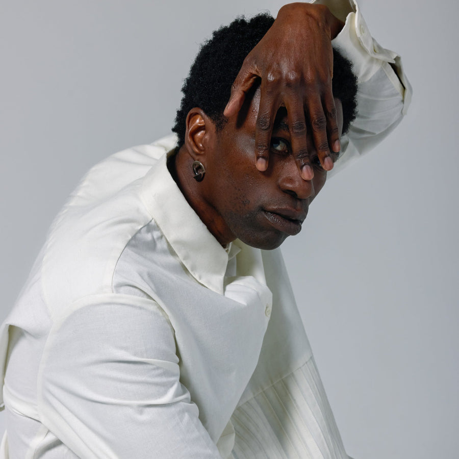 Asymmetrical Ivory Dress Shirt