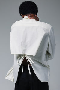 Asymmetrical Ivory Dress Shirt