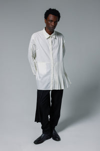 Asymmetrical Ivory Dress Shirt