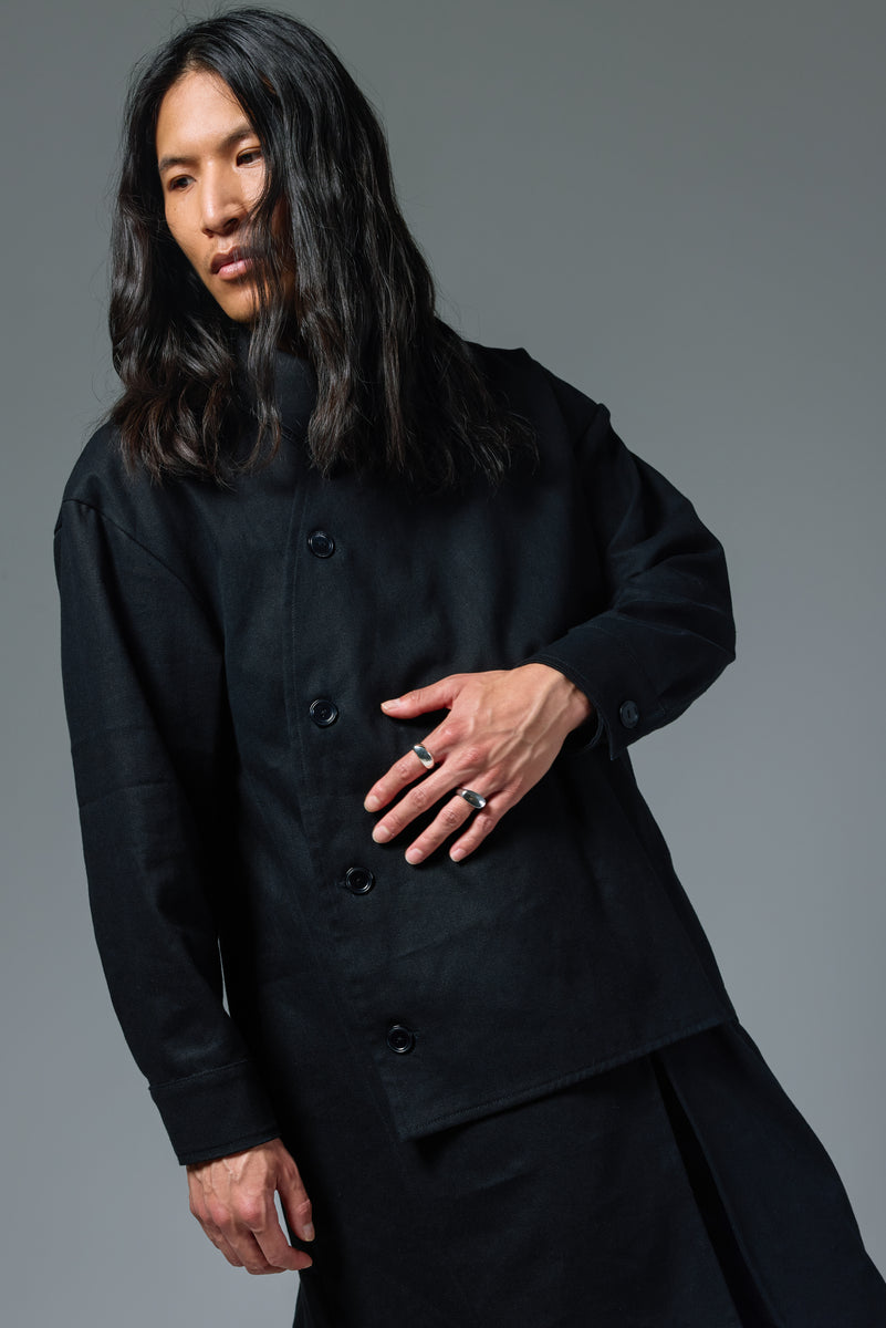 Asymmetrical Button Trench