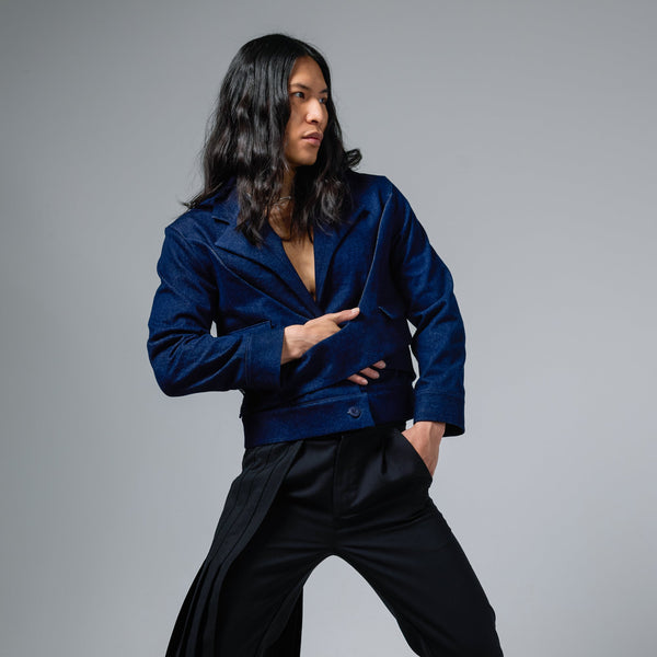 Denim Crisscross Jacket