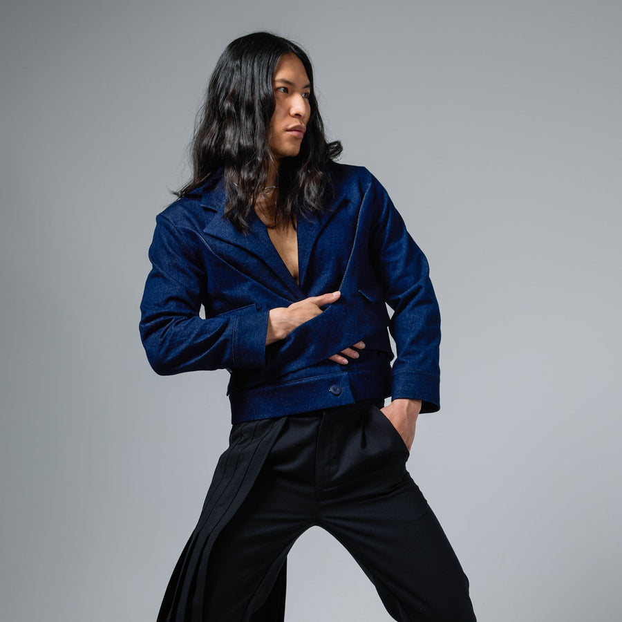 Denim Crisscross Jacket