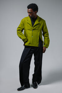 Cropped Multiple Button Placket Jacket