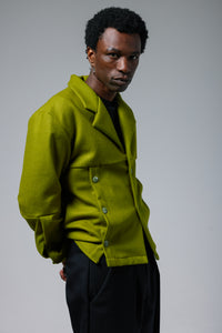 Cropped Multiple Button Placket Jacket