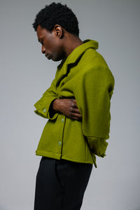 Cropped Multiple Button Placket Jacket