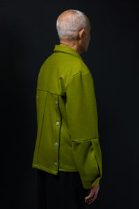 Cropped Multiple Button Placket Jacket