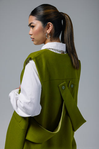 Green Crisscross Vest