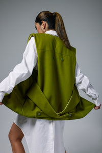 Green Crisscross Vest