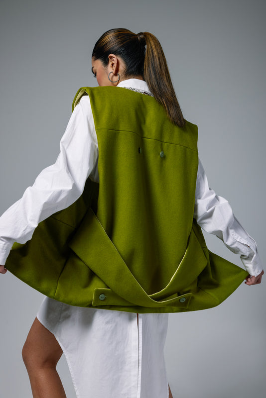 Green Crisscross Vest