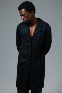 Cotton Multiple Button Placket Trench