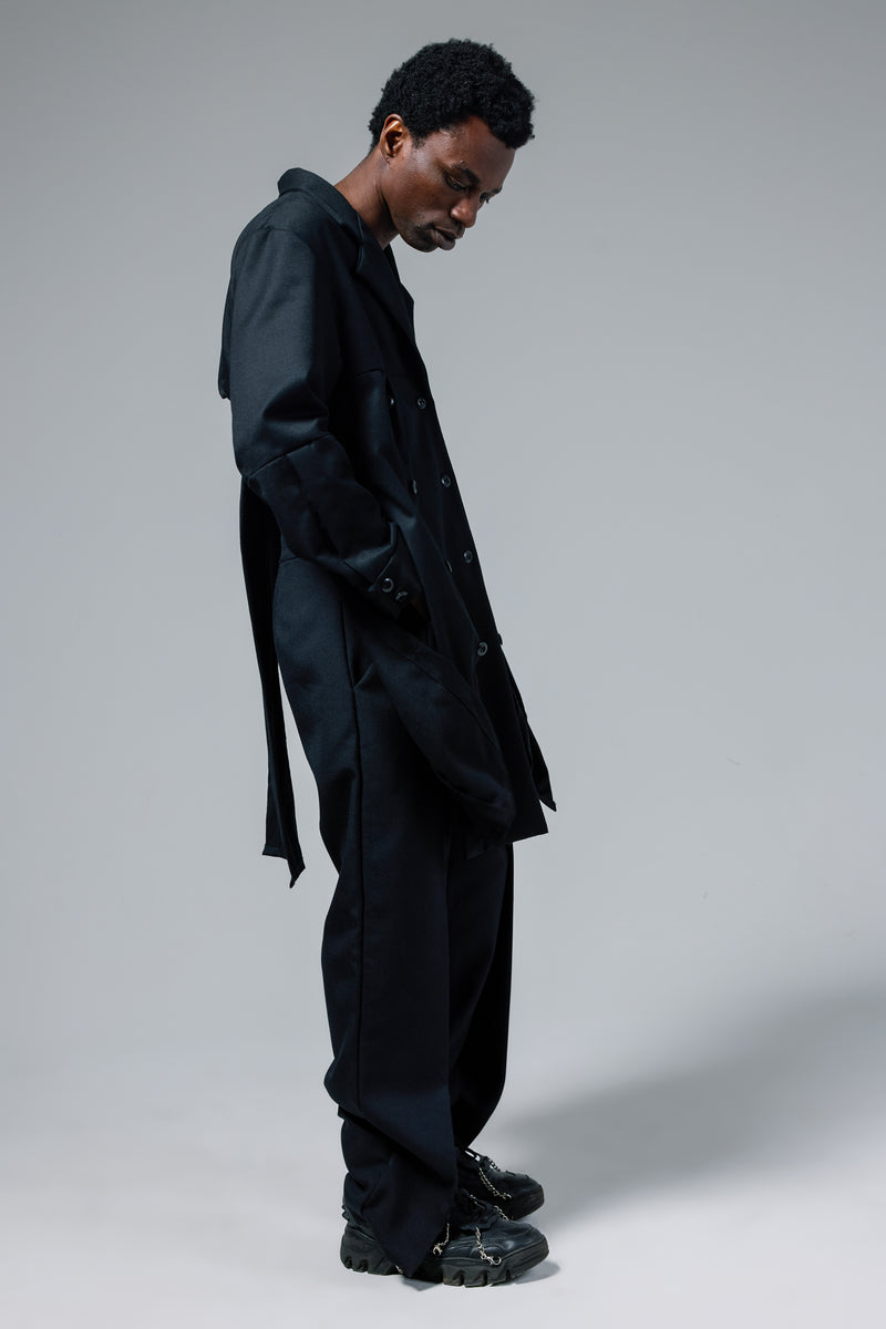 Cotton Multiple Button Placket Trench