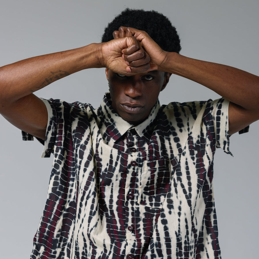 Oversized Jungle Print Dress Shirt