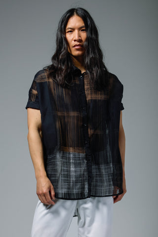 Limited Edition Plaid Burnout Oversized Dress Shirt
