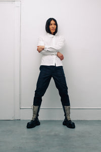 Asymmetrical Collar Dress Shirt
