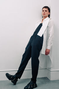 Asymmetrical Pleated Open Back Shirt