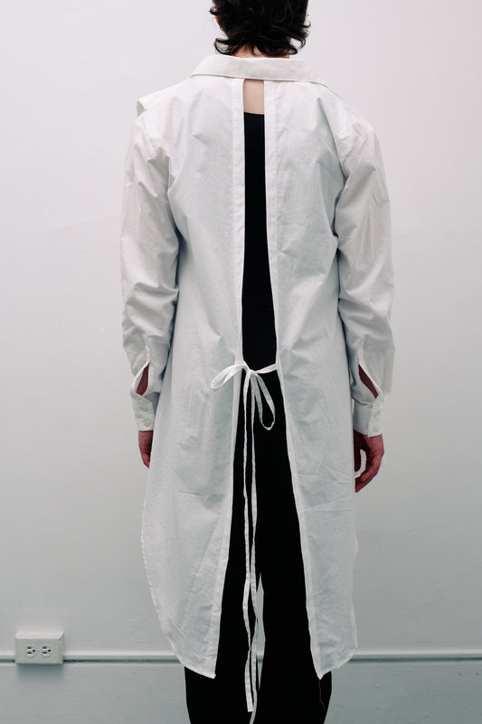Asymmetrical Pleated Open Back Shirt