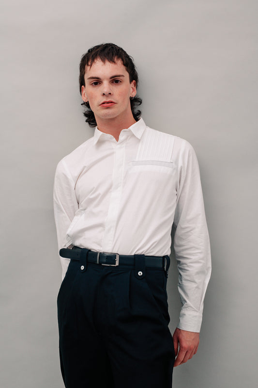 Pleated Fan Shirt