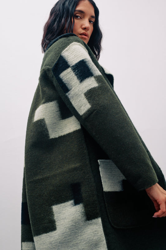 Pixelated Cameo Coat
