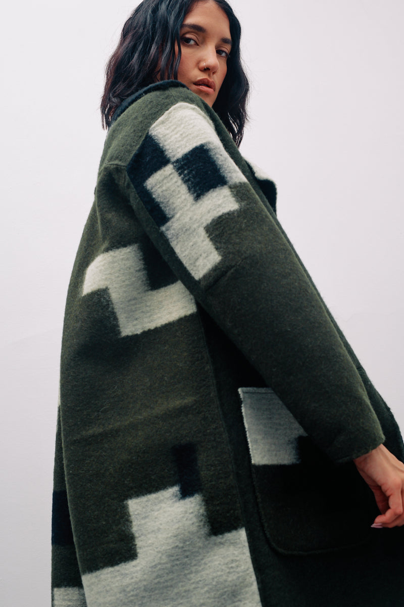 Pixelated Cameo Coat